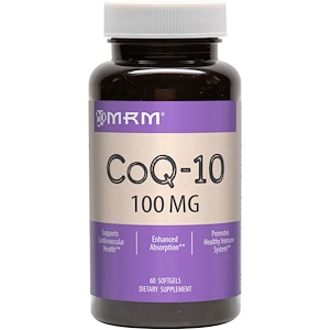 MRM, CoQ-10, 100 мг, 60 гелевых капсул