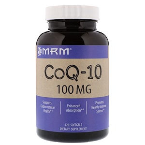 MRM, Коэнзим Q-10, 100 мг, 120 желатиновых капсул