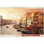 Альбом для рисования 40л. А4 на гребне &quot;Путешествия. Land&amp;Sea&quot;, ВД-лак