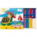 Пластилин ArtSpace 12 цветов, 180гр, со стеком
