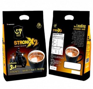 Кофе РАСТВОРИМЫЙ G7 Стронг X2 3 в 1, 24 пак.*25 гр.