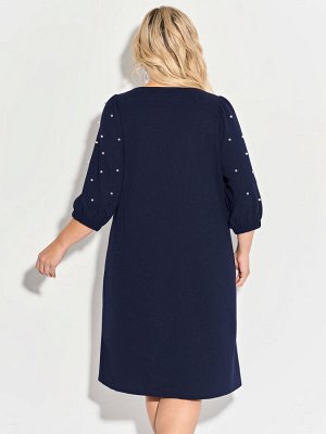 Платье 0218-2 тёмно-синий