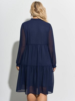 Платье 0060-2а тёмно-синий