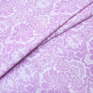 Ткань поплин 220 см 115 г/м2 391А/2 Дамаск цвет розовый