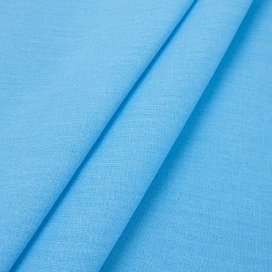 Ткань на отрез поплин гладкокрашеный 115 гр/м2 220 см цвет голубой