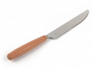 Нож столовый Сильва, 34г, 20см, нерж. сталь, дерево