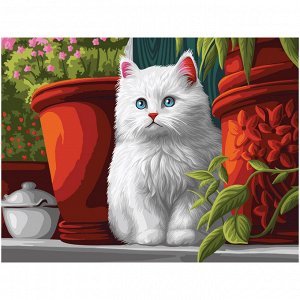 Картина по номерам на холсте ТРИ СОВЫ ""Пушистый котенок"", 40*50, с акриловыми красками и кистями