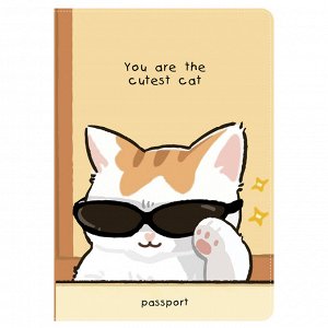 Обложка для паспорта MESHU ""Cutest Cat"", ПВХ, 2 кармана