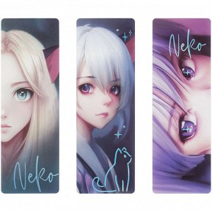 Закладки для книг, 3шт., MESHU "Neko girl", милый набор с кошечками