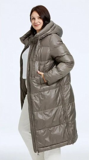 Astrid Женский зимний пуховик с удобными карманами, капюшоном и регулировкой свободы движения или объема по бедрам, цвет хаки