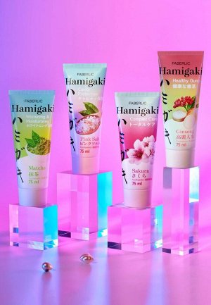 Зубная паста «Защита от кариеса» Розовая соль Hamigaki