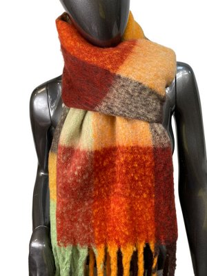 Мохеровый длинный объемный шарф мультицвет