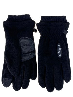 Утеплённые мужские перчатки цвет черный