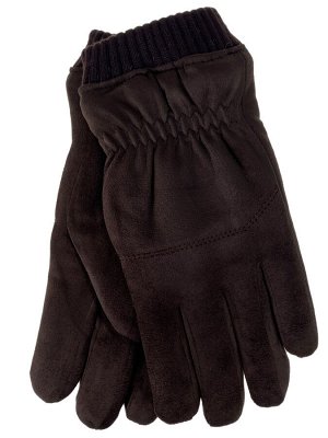 Утеплённые мужские перчатки цвет шоколад