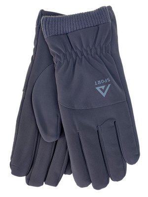 Утеплённые мужские перчатки цвет серый