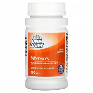 21st Century, One Daily, мультивитаминная и мультиминеральная добавка для женщин, 100 таблеток