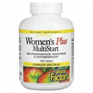 Natural Factors, Women Plus MultiStart, мультивитамины для женщин, 180 таблеток