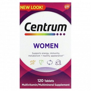 Centrum, Мультивитамины для женщин, 120 таблеток