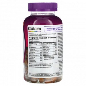 Centrum, Мультивитамины для женщин, ассорти из натуральных фруктов, 170 жевательных таблеток