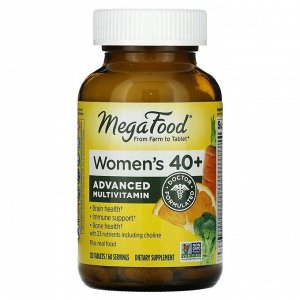 MegaFood, Multi for Women 40+, комплекс витаминов и микроэлементов для женщин старше 40 лет, 120 таблеток