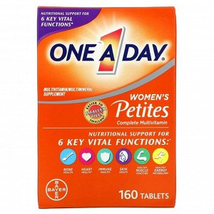 One-A-Day, Полные мультивитамины для женщин для маленьких детей, 160 таблеток