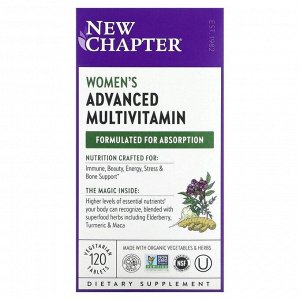 New Chapter, улучшенный мультивитаминный комплекс для женщин, 120 вегетарианских таблеток