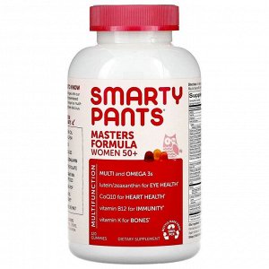 SmartyPants, формула мультивитаминов для женщин старше 50 лет, голубика, апельсиновый крем и клубника с бананом, 120 жевательных конфет