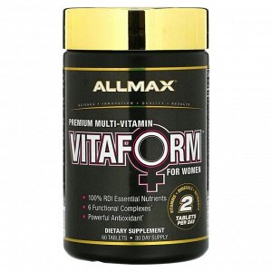 ALLMAX Nutrition, Vitaform, мультивитамин премиального качества для женщин, 60 таблеток