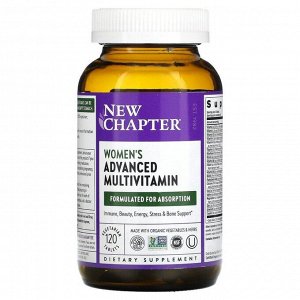 New Chapter, улучшенный мультивитаминный комплекс для женщин, 120 вегетарианских таблеток