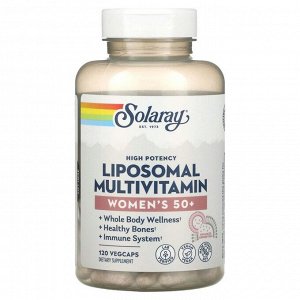 Solaray, Высокоэффективные липосомальные мультивитамины для женщин старше 50 лет, 120 растительных капсул