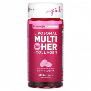 Pink, Liposomal Multi For Her + Collagen, 60 мягких таблеток