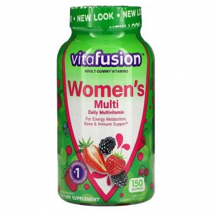 Solaray VitaFusion, Жевательные витамины для женщин, натуральные ягодные вкусы, 150 жевательных таблеток