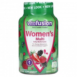 VitaFusion, Мультивитаминный комплекс для женщин, вкус натуральных ягод, 70 жевательных таблеток
