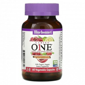 Bluebonnet Nutrition, Ladies' ONE, Whole Food-Based Multiple, 60 Vegetables Capsules