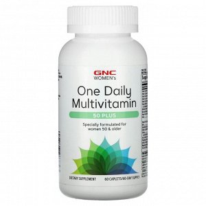 GNC, Women's One Daily, мультивитамины для ежедневного применения, женщинам старше 50 лет, 60 капсул
