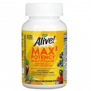 Nature's Way, Alive! Max3 Potency, мультивитамины, 90 таблеток