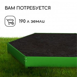 Клумба оцинкованная, d = 140 см, h = 15 см, ярко-зелёная, Greengo