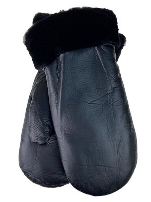 Зимние женские варежки с подкладом из искусственного меха, цвет черный