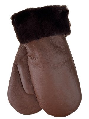 Зимние женские варежки с подкладом из искусственного меха, цвет шоколад