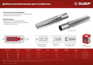 Дюбель для газобетона металлический