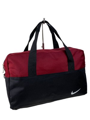 Дорожная сумка из текстиля цвет бордовый с черным