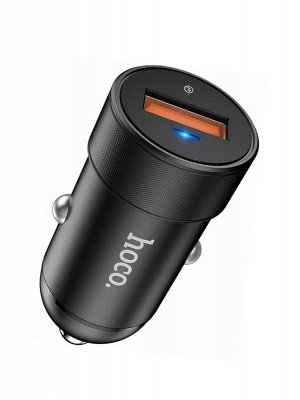 Автомобильное зарядное устройство Hoco Z32A + кабель microUSB 18w / Зарядка в прикуриватель / Зарядка автомобильная