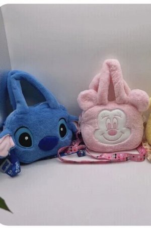 Плюшевая сумочка для девочки Микки и Стич, Винни пух, Hello Kitty