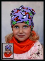 Комплект для девочки хлопковый «Бабочки»(амет/оранж)