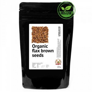 Семена бурого льна / Organic flax seeds brown Ufeelgood4fres