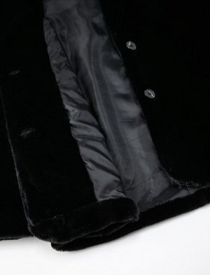 Плюшевое пальто, куртка на пуговицах, воротник на подкладке