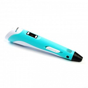 3D ручка Myriwell RP-100B, ABS и PLA, с дисплеем, голубая (+ пластик, 3 цвета)