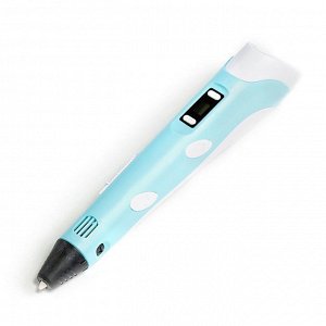 3D ручка Spider Pen PLUS, ABS, PLA и UNID Pro, голубая (трафарет + пластик)