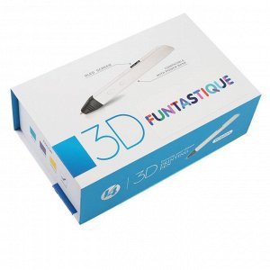 3D-ручка FUNTASTIQUE RP800A, ABS и PLA, с дисплеем, белый (+ пластик, 3 цвета)