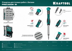 Precision-51 отвертка для точных работ со сменными битами 51 предм.